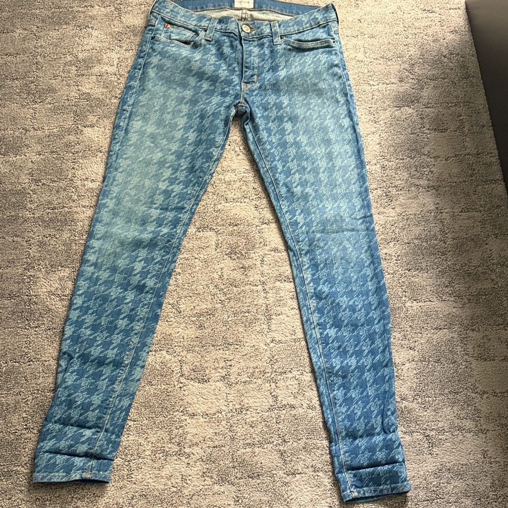 Hudson skinny print‎ houndstooth jeans 27